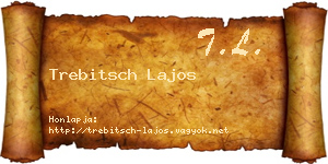 Trebitsch Lajos névjegykártya